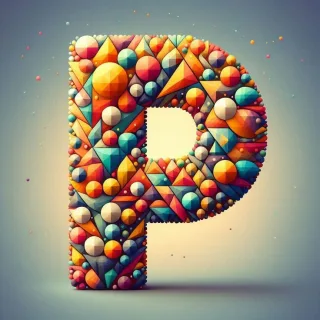 Geometric shapes — letter P