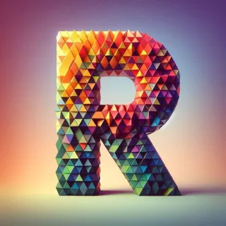 Geometric shapes — letter R