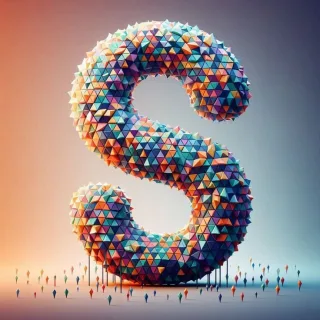 Geometric shapes — letter S