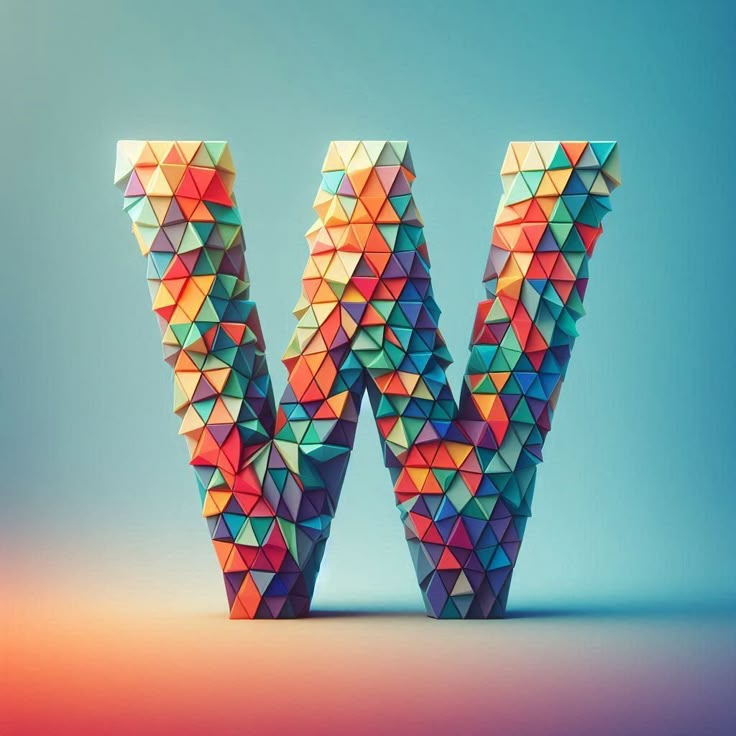 Geometric shapes — letter W