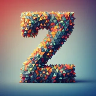 Geometric shapes — letter Z (variant 2)