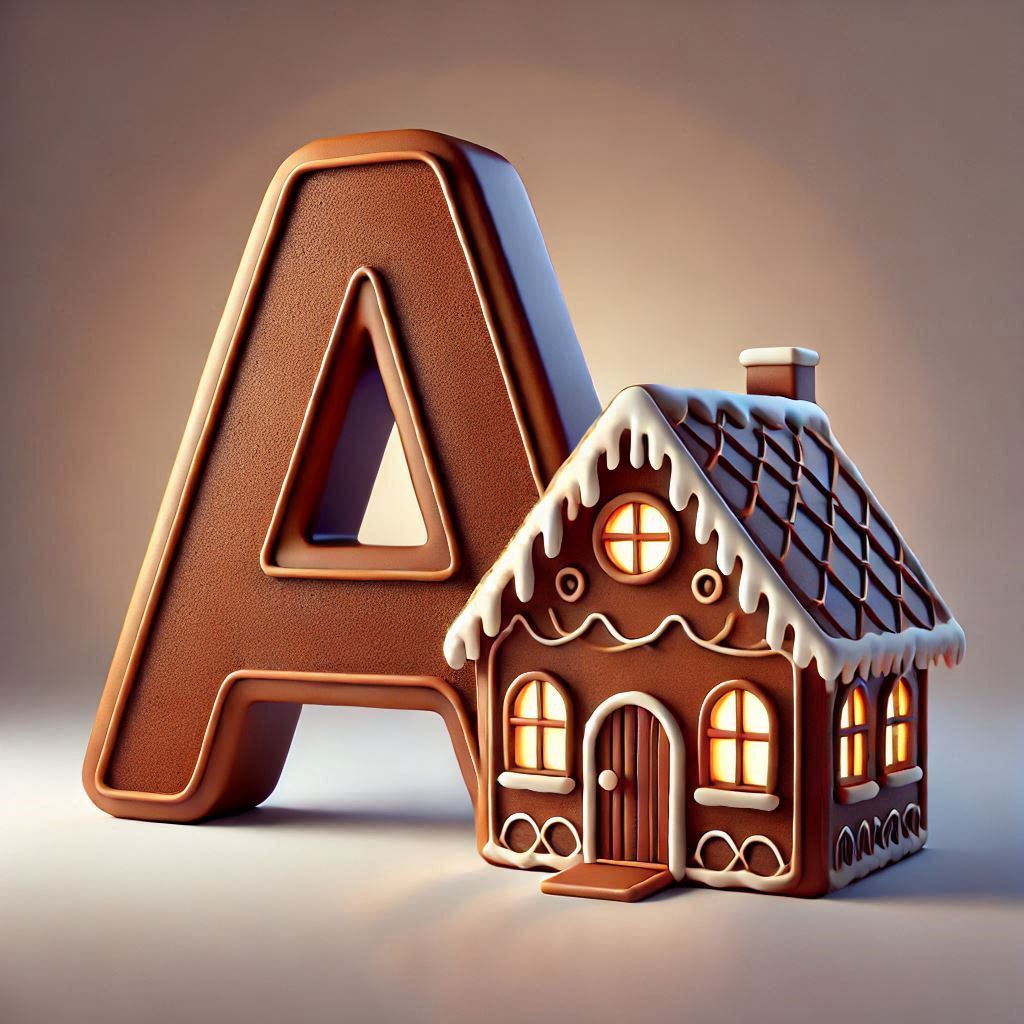 Gingerbread house 2 — letter A