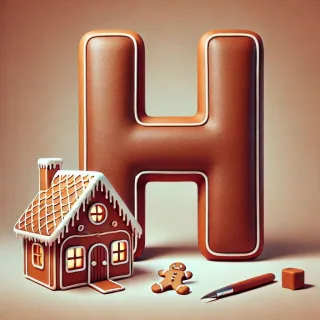 Gingerbread house 2 — letter H