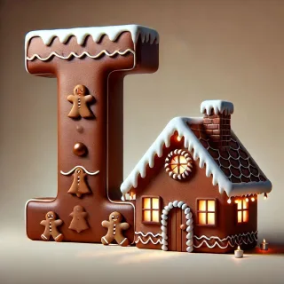 Gingerbread house 2 — letter I