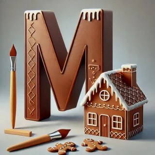 Gingerbread house 2 — letter M
