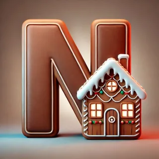 Gingerbread house 2 — letter N