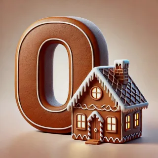 Gingerbread house 2 — letter O