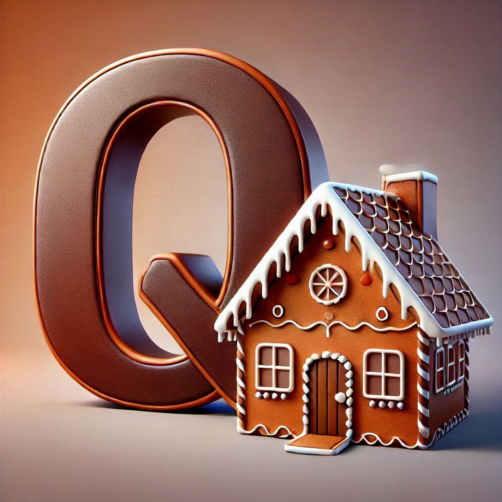 Gingerbread house 2 — letter Q