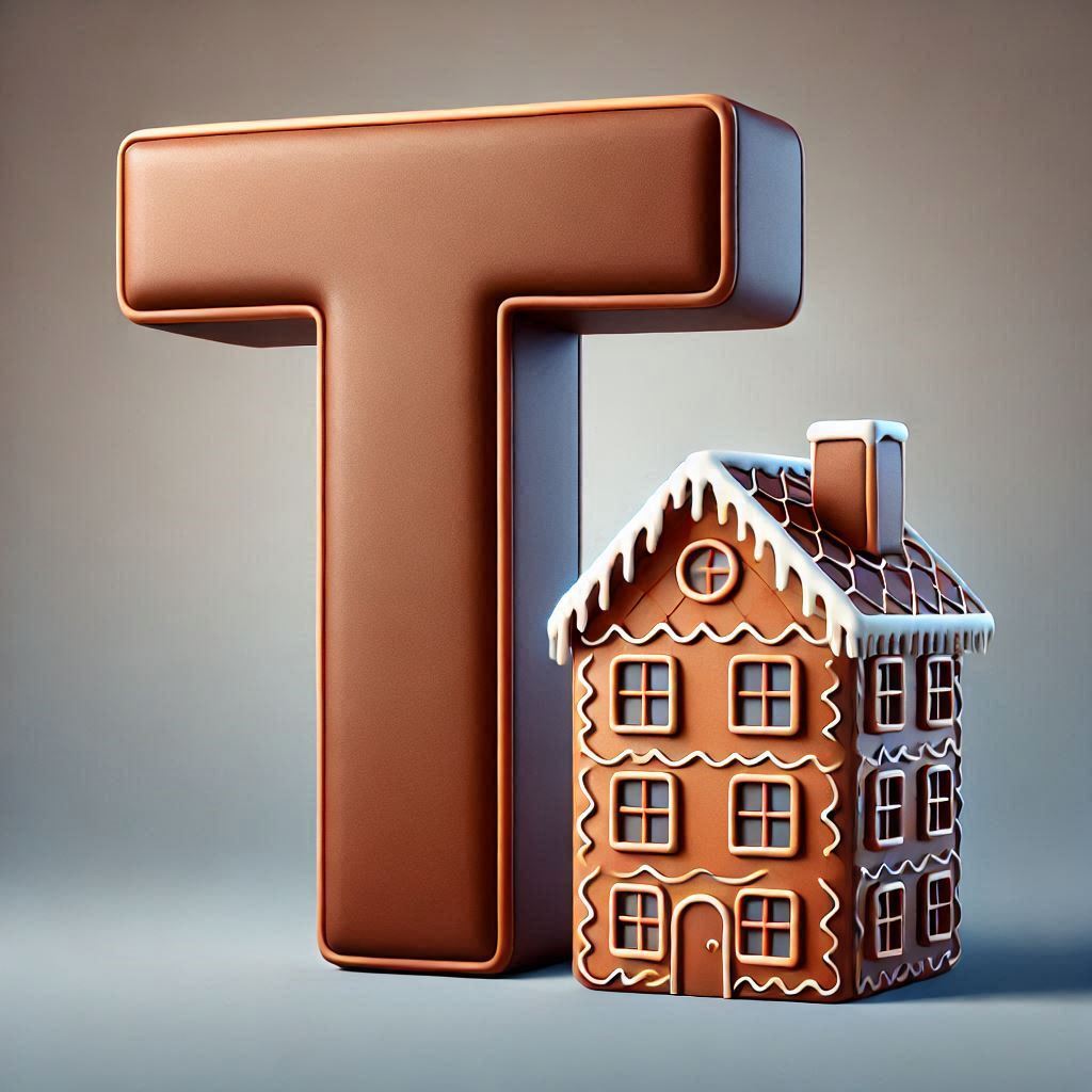 Gingerbread house 2 — letter T