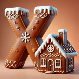Gingerbread house 2 — letter X