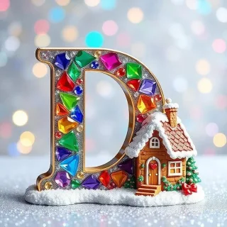 Gingerbread house — letter D
