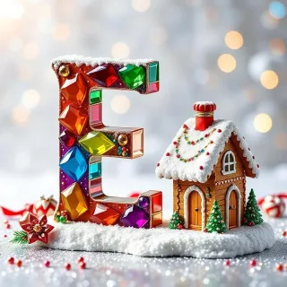 Gingerbread house — letter E