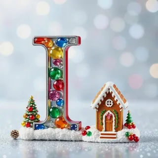 Gingerbread house — letter I