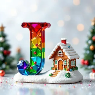 Gingerbread house — letter J