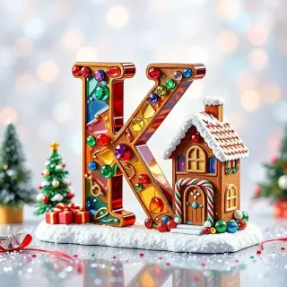 Gingerbread house — letter K