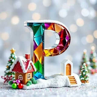 Gingerbread house — letter P