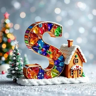 Gingerbread house — letter S
