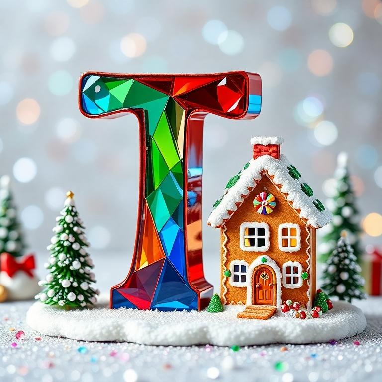 Gingerbread house — letter T