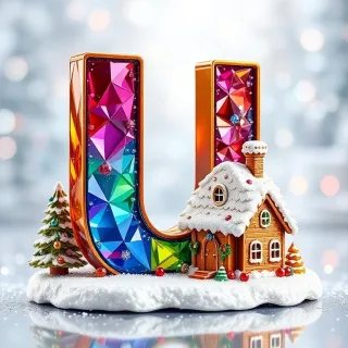 Gingerbread house — letter U