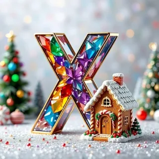 Gingerbread house — letter X