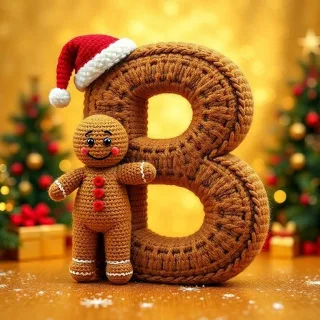 Gingerbread man — letter B