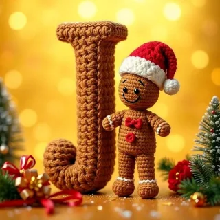 Gingerbread man — letter J