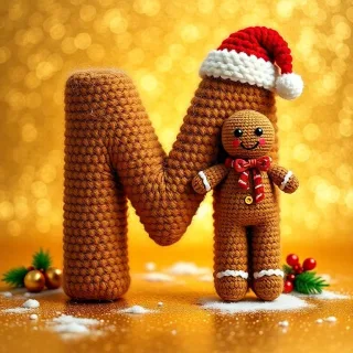 Gingerbread man — letter M