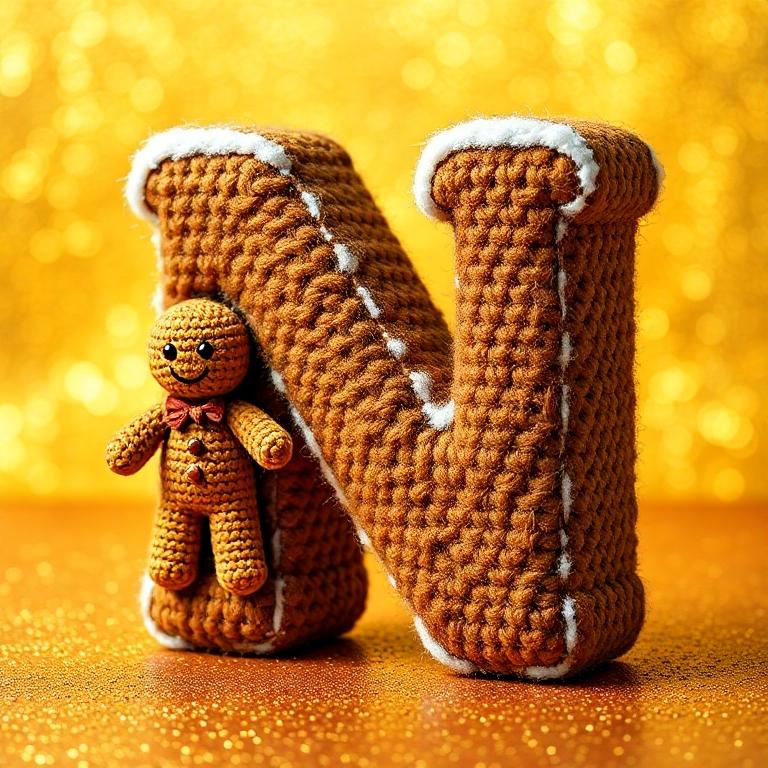 Gingerbread man — letter N