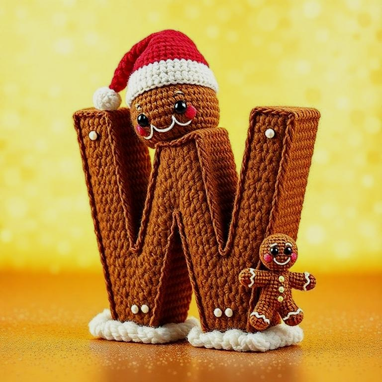 Gingerbread man — letter W