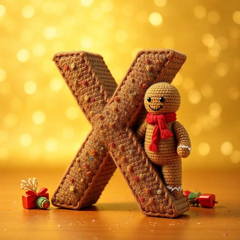 Gingerbread man — letter X