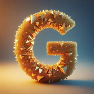 Gold crystal — letter G (variant 2)