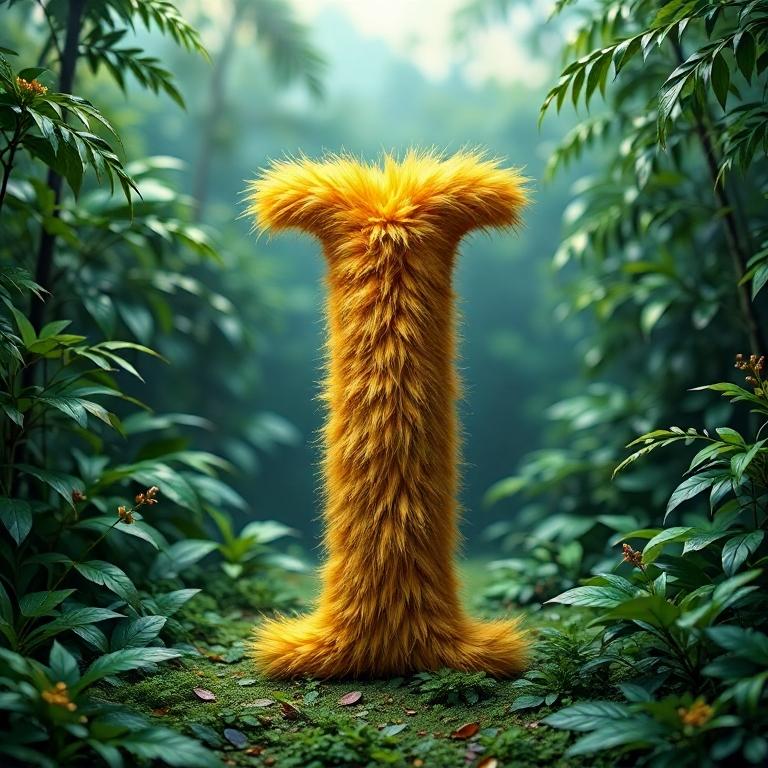 Gold fur — letter I