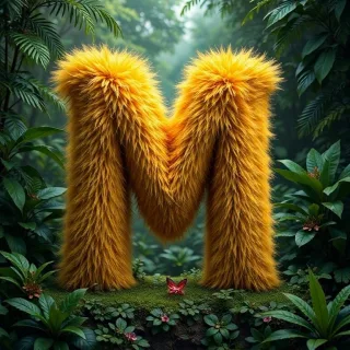 Gold fur — letter M