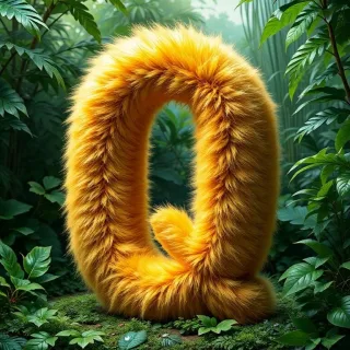 Gold fur — letter Q