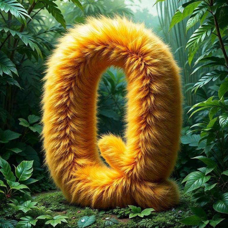 Gold fur — letter Q