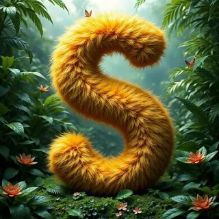 Gold fur — letter S