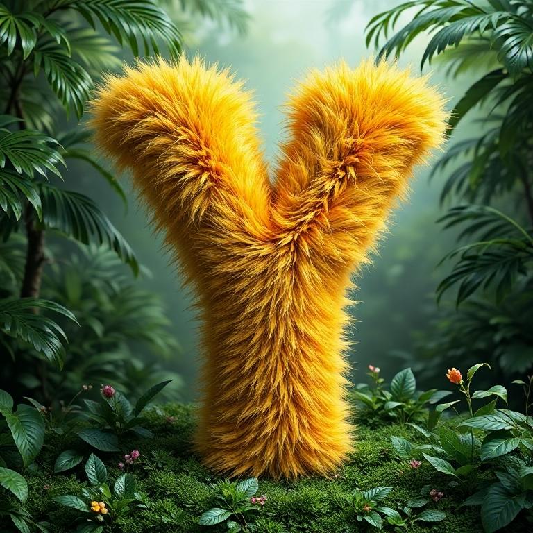 Gold fur — letter Y