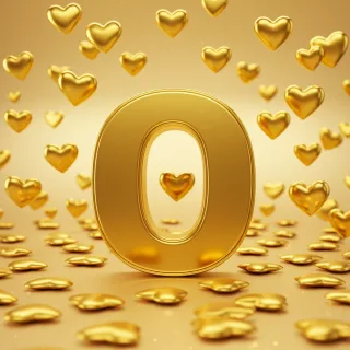 Golden hearts — letter O