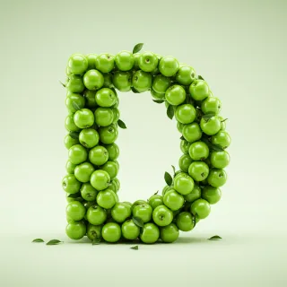 Green apples — letter D