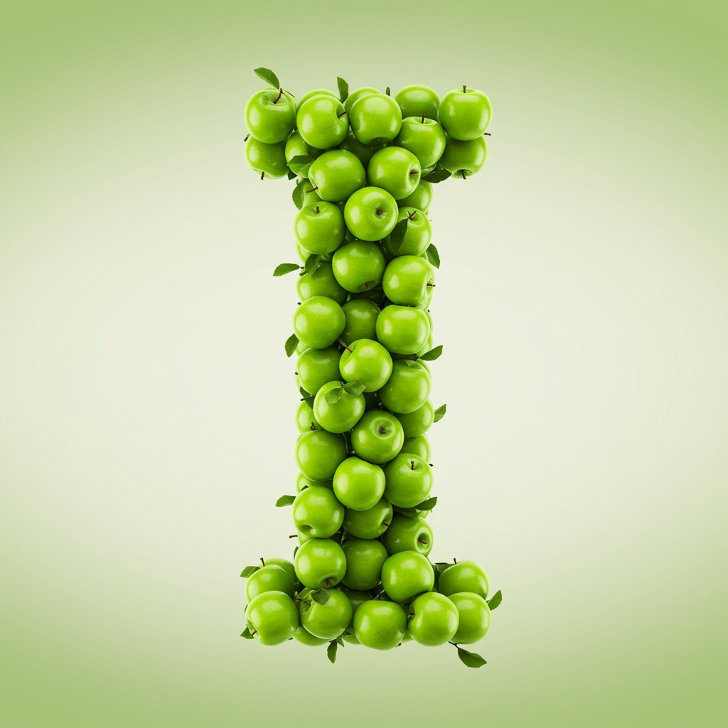 Green apples — letter I