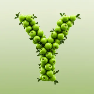 Green apples — letter Y