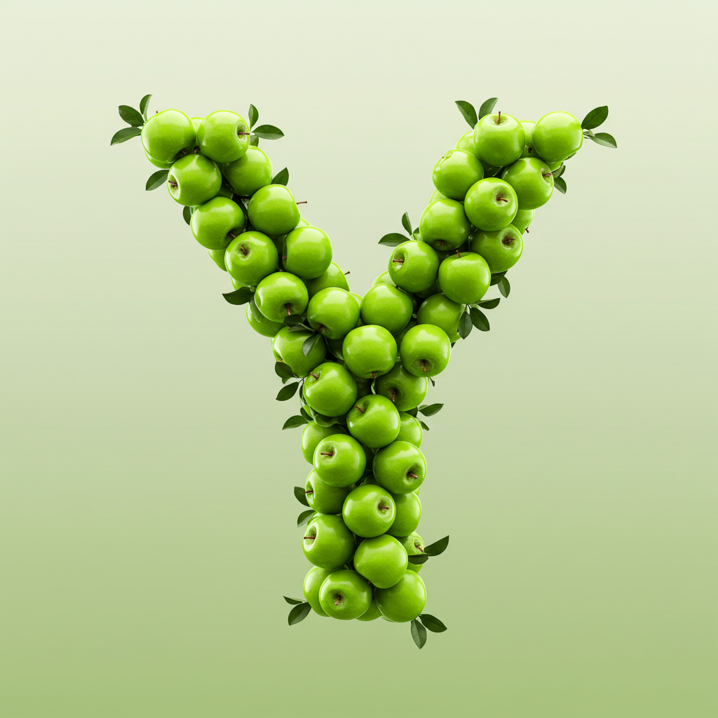 Green apples — letter Y