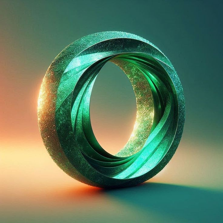 Green crystal — letter O