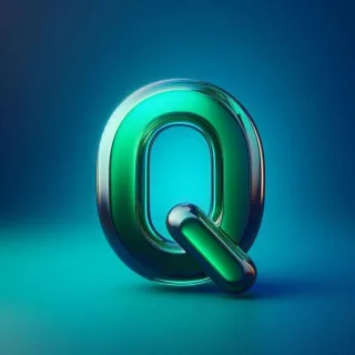 Green crystal — letter Q