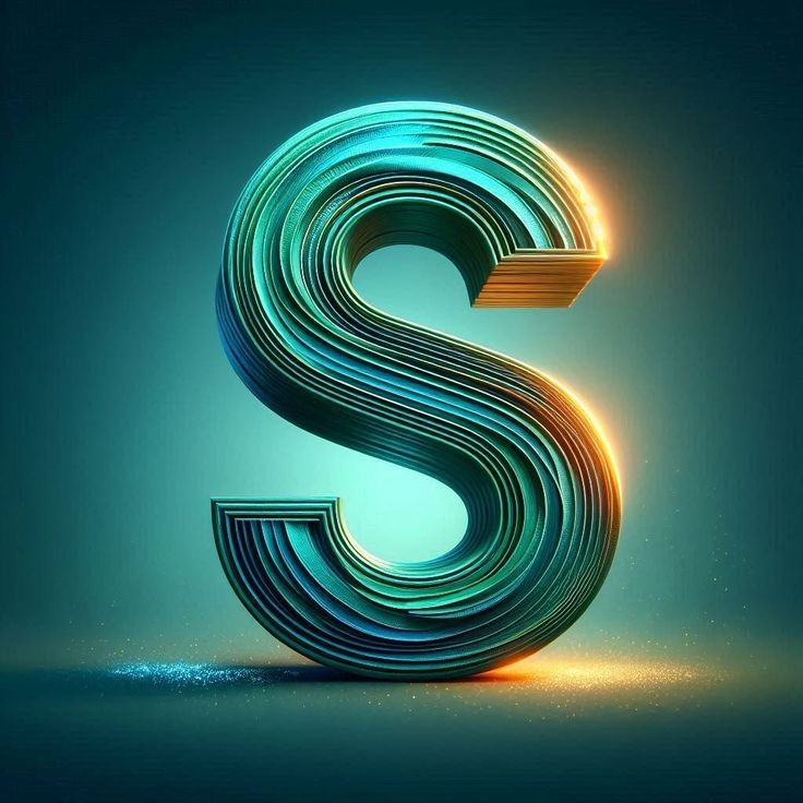 Green crystal — letter S