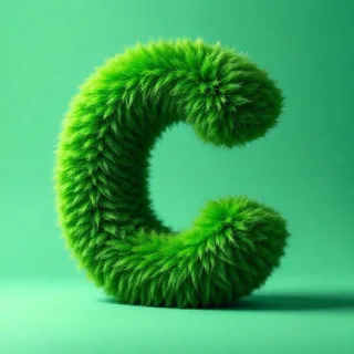Green fur — letter C