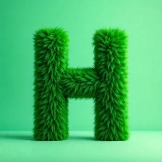 Green fur — letter H