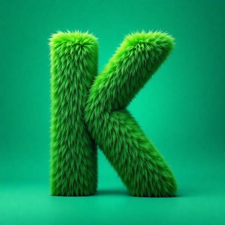Green fur — letter K