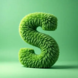 Green fur — letter S