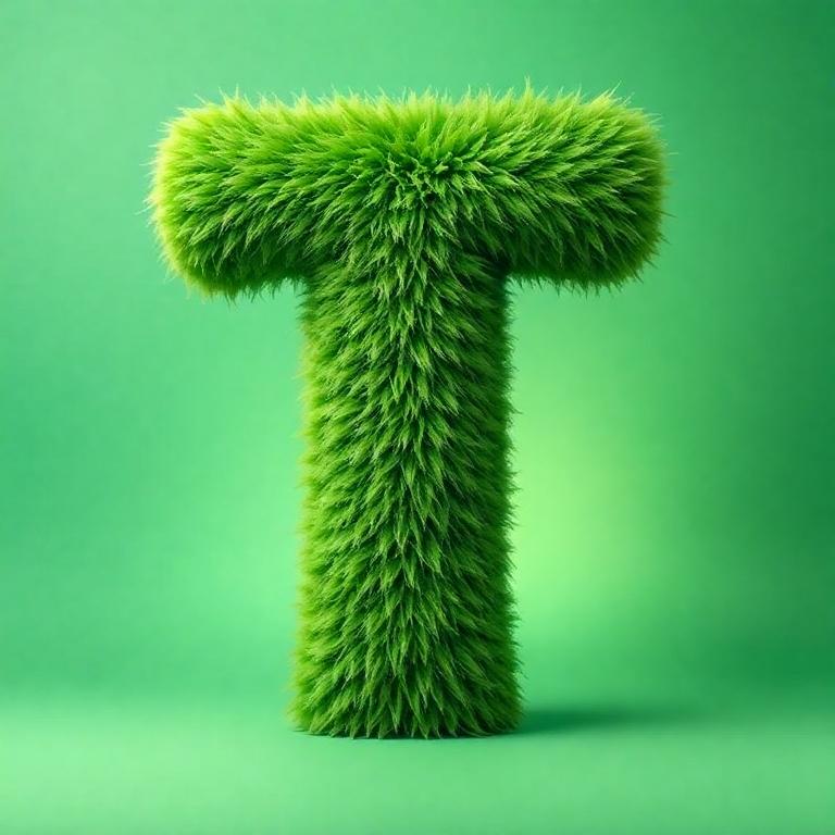 Green fur — letter T